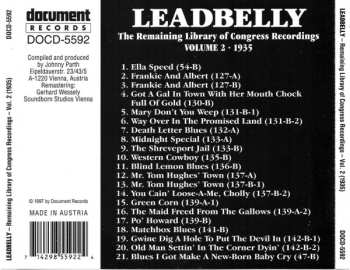 CD Leadbelly: The Remaining Library Of Congress Recordings: Volume 2 (1935) 642741