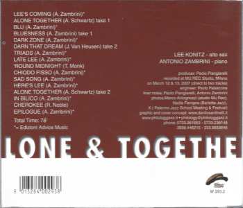 CD Lee Konitz: Alone & Together 583045