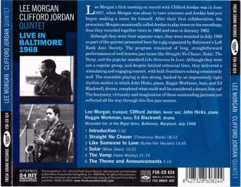 CD Lee Morgan - Clifford Jordan Quintet: Live In Baltimore 1968 550127