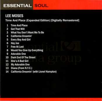 CD Lee Moses: Time And Place 594038