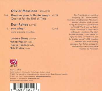 CD Olivier Messiaen: Quartet For The End Of Time / One Wing 633539