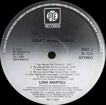 LP Lena Martell: Lena's Music Album 661101