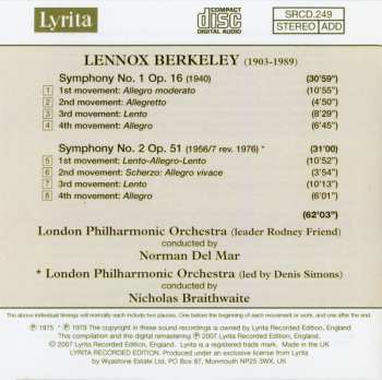 CD The London Philharmonic Orchestra: Symphonies 1 & 2 329378