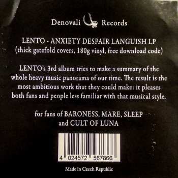 LP Lento: Anxiety Despair Languish LTD 89462