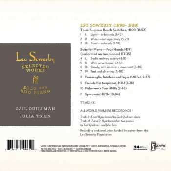 CD Leo Sowerby: Selected Works: Solo And Duo Piano 228378