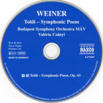 CD Csányi Valéria: Toldi – Symphonic Poem 575072