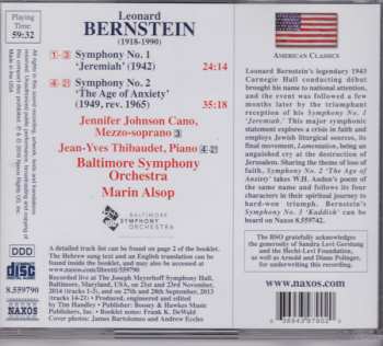 CD Leonard Bernstein: Symphonies Nos. 1 And 2 317237