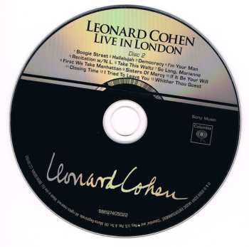 2CD Leonard Cohen: Live In London DIGI 606004