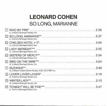 CD Leonard Cohen: So Long, Marianne 412537