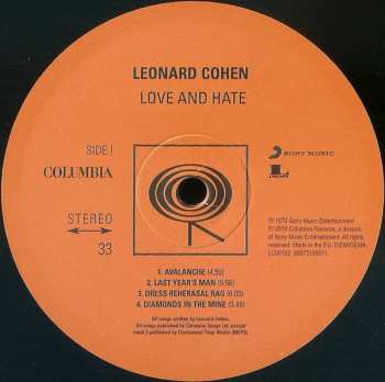 LP Leonard Cohen: Songs Of Love And Hate 33641