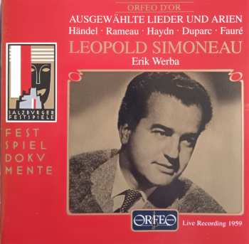 Album Leopold Simoneau: Ausgewählte Lieder und Arien