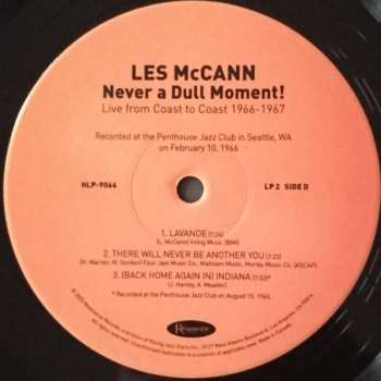 3LP Les McCann: Never A Dull Moment! (Live From Coast To Coast 1966-1967) LTD | NUM 581628