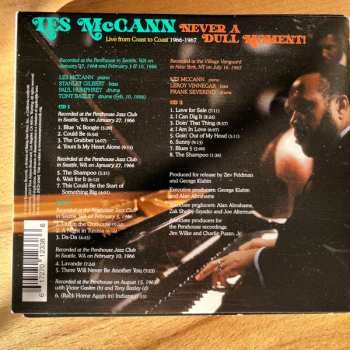 3CD Les McCann: Never A Dull Moment! Live From Coast To Coast 1966-1967 568135