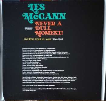 3LP Les McCann: Never A Dull Moment! (Live From Coast To Coast 1966-1967) LTD | NUM 581628