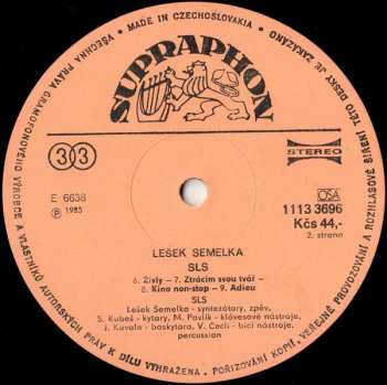 LP Lešek Semelka: Lešek Semelka, SLS 97675