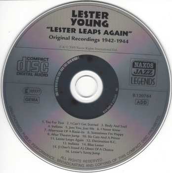 CD Lester Young: Lester Leaps Again - Original Recordings 1942-1944 584209