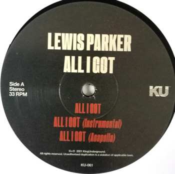 LP Lewis Parker: All I Got LTD 525057