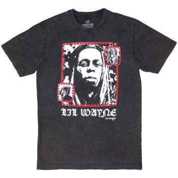 Merch Lil Wayne: Stone Wash Tričko Mono Photo