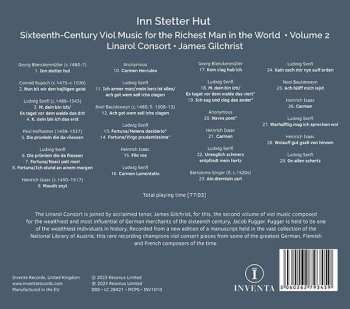 CD James Gilchrist: Inn Stetter Hut (Sixteenth-century Viol Music For The Richest Man In The World Volume II) 586297