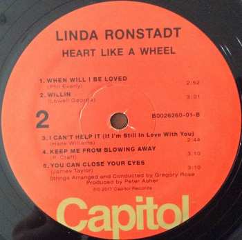 LP Linda Ronstadt: Heart Like A Wheel 615742