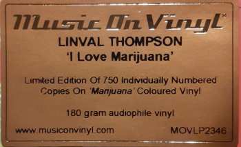 LP Linval Thompson: I Love Marijuana CLR | LTD | NUM 546107