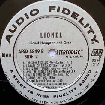 LP Lionel Hampton And His Orchestra: Lionel ...Plays Drums, Vibes, Piano 565387