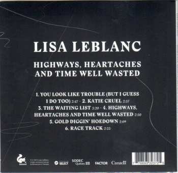 CD Lisa LeBlanc: Highways, Heartaches And Time Well Wasted 625327