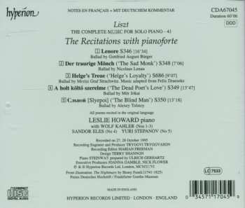 CD Franz Liszt: The Recitations With Piano 428678