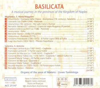 CD Liuwe Tamminga: Basilicata - A Musical Journey In The Provices Of The Kingdom Of Naples 555511