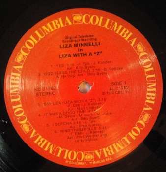 LP Liza Minnelli: Liza With A "Z" (A Concert For Television) LTD 79610