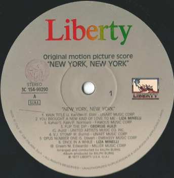 2LP Liza Minnelli: New York, New York (Original Motion Picture Score) 632294