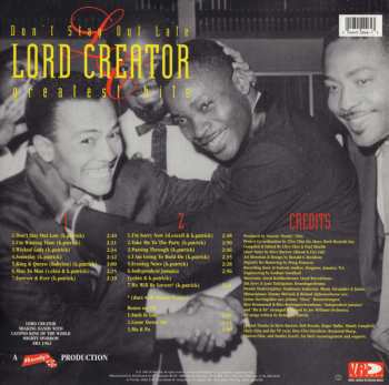 LP Lord Creator: Don't Stay Out Late: Greatest Hits 565022