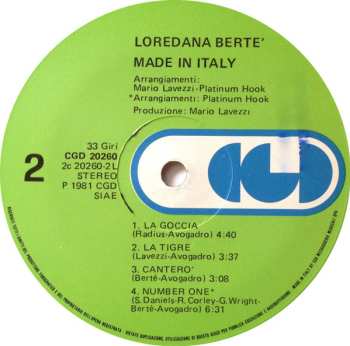 LP Loredana Bertè: Made In Italy 644546