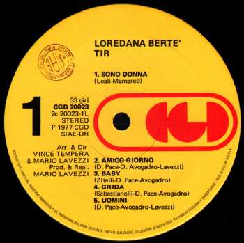 LP Loredana Bertè: T.I.R. 652392