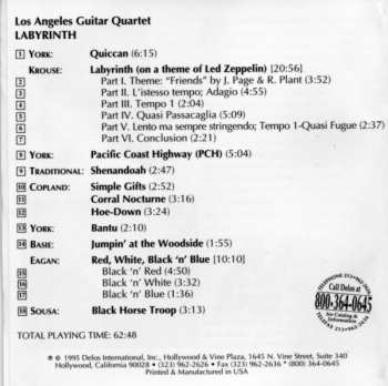 CD Los Angeles Guitar Quartet: Labyrinth 662730