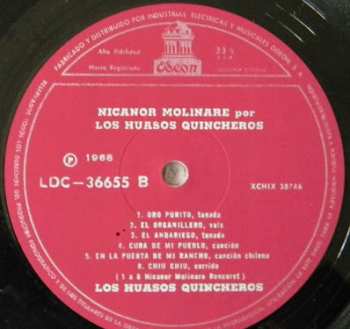 LP Los Huasos Quincheros: Nicanor Molinare Por Los Huasos Quincheros 440029