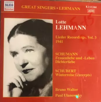 Lieder Recordings, Vol. 3 (1941)