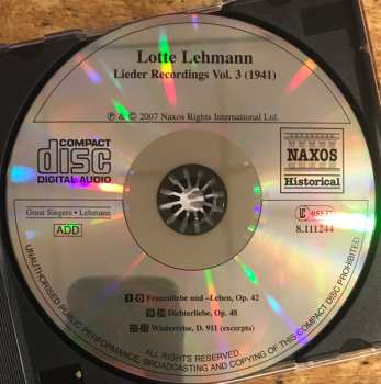 CD Lotte Lehmann: Lieder Recordings, Vol. 3 (1941) 467384