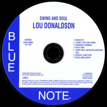 CD Lou Donaldson Quintet: Swing And Soul LTD 611957