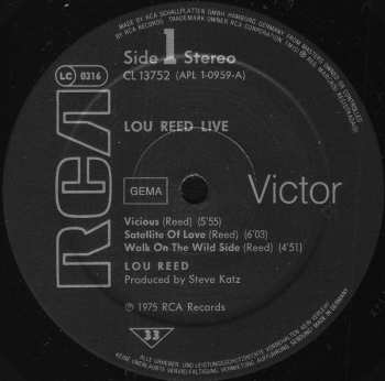 LP Lou Reed: Lou Reed Live 646750