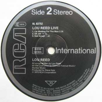 LP Lou Reed: Lou Reed Live 631151