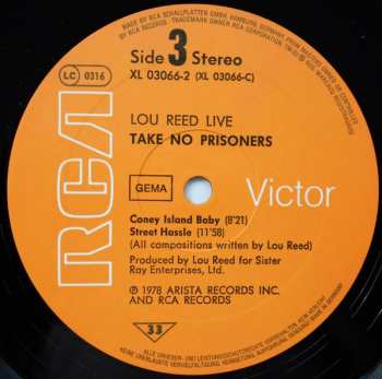 2LP Lou Reed: Lou Reed Live - Take No Prisoners 646866