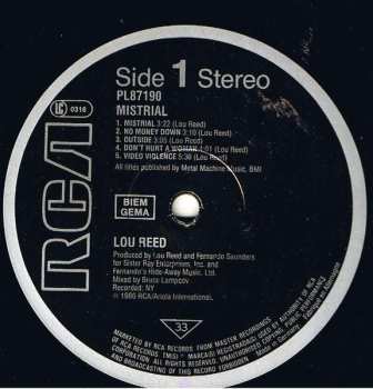 LP Lou Reed: Mistrial 631150