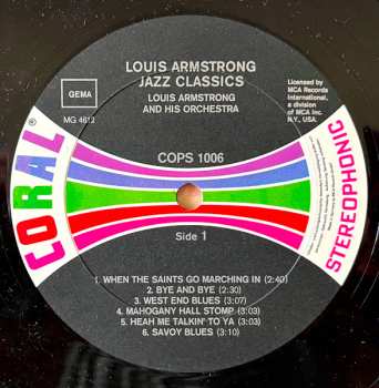 LP Louis Armstrong And His Orchestra: Jazz Classics 613016