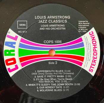 LP Louis Armstrong And His Orchestra: Jazz Classics 613016