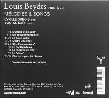 CD Louis Beydts: Melodies & Songs 568308