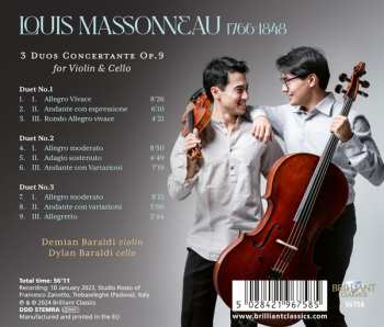 CD Louis Massonneau: 3 Duos Concertante Op.9 618078