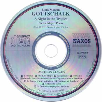 CD Louis Moreau Gottschalk: A Night In The Tropics (Solo Piano Music) 309125