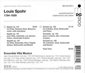 CD Louis Spohr: Piano Quintet Op. 130 / Septet Op. 147 620539