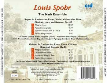 CD Louis Spohr: Septet In A Minor For Piano, Violin, Violincello, Flute, Clarinet, Horn And Bassoon, Op. 147 • Quintet In C Minor For Piano, Flute, Clarinet, Horn And Bassoon, Op. 52 556928